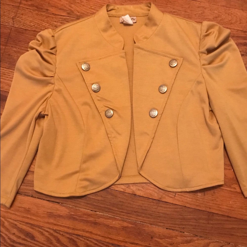 Mustard colored half jacket